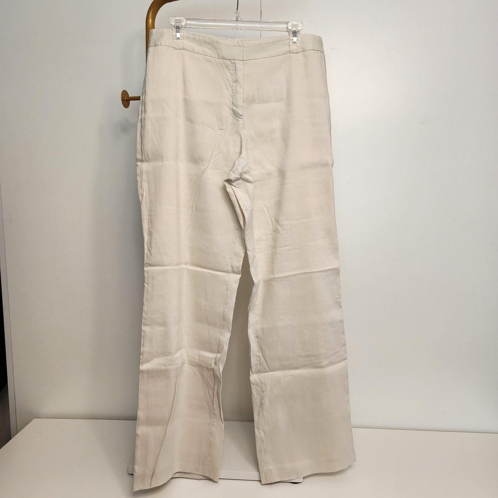 XL Linen Blend Wide Leg Stretch Jones New York Pants, Size 12
